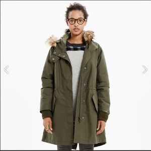 Small Madewell hunter green parka